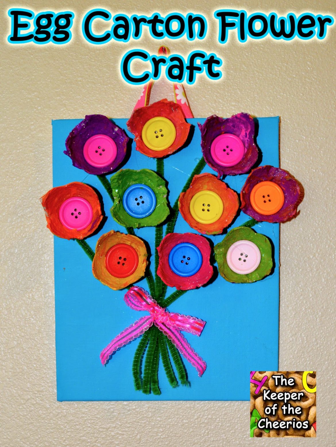 Egg Carton Flowers Craft - Our Kid Things