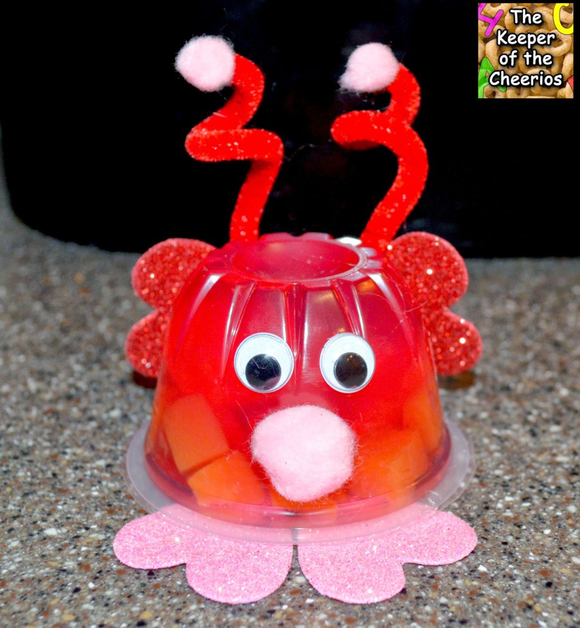 bug valentines valentine luv school treat jello kids treats cup snack fruit fun parties cups