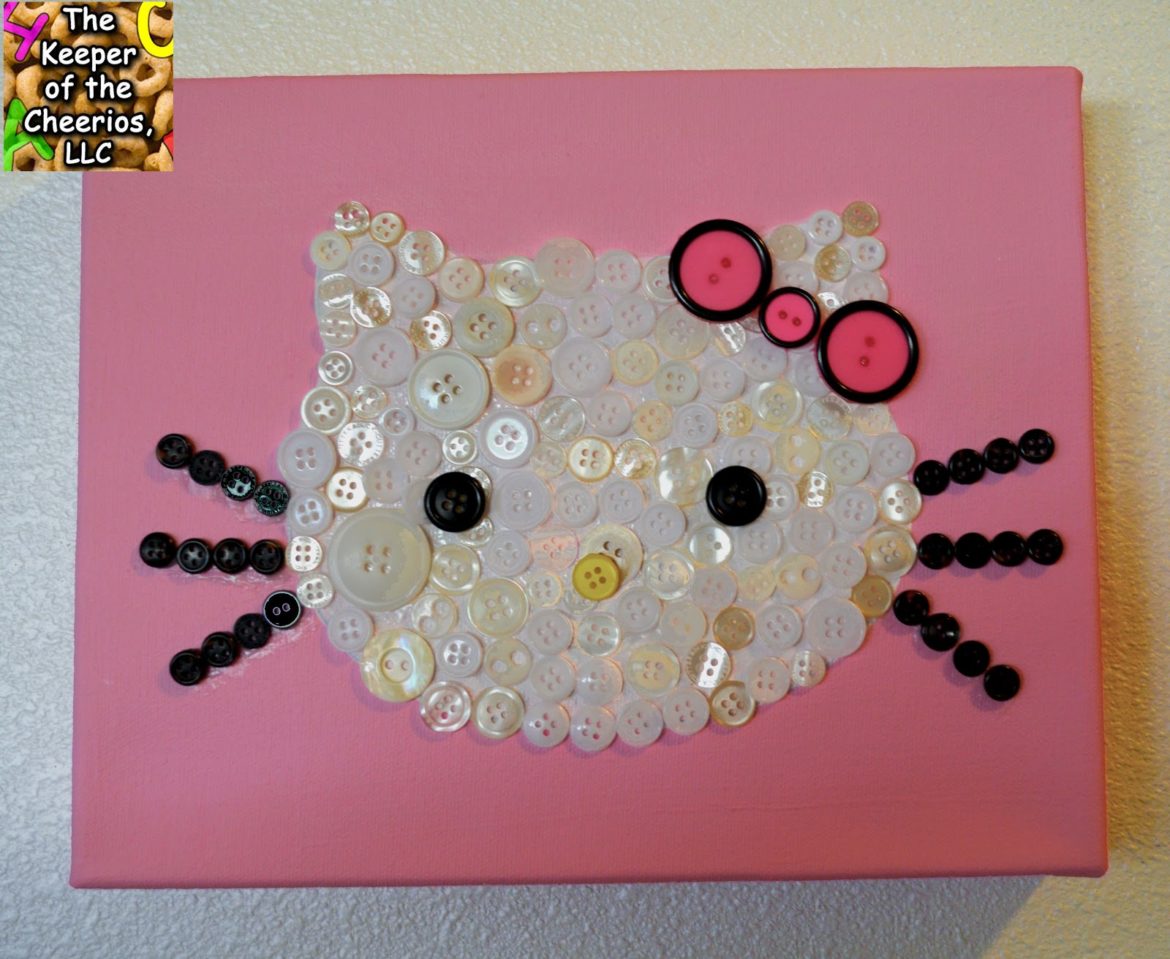 Hello Kitty Button Art - The Keeper of the Cheerios