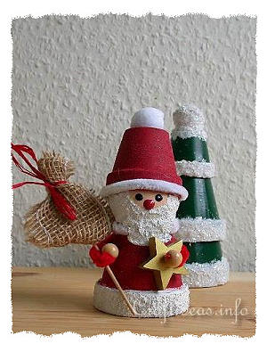 Basic Christmas Craft Ideas - Clay Pot Crafts - Clay Pot Santa Claus 
