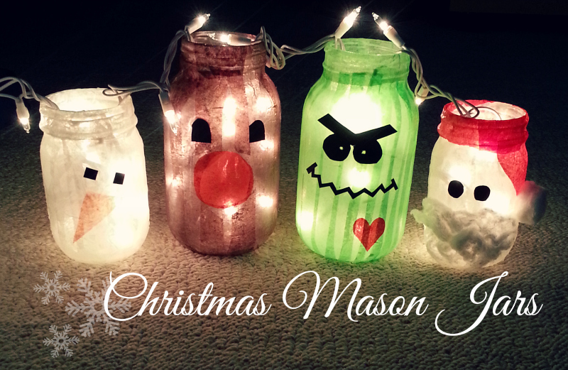 Adorable Christmas Mason Jars Tutorial