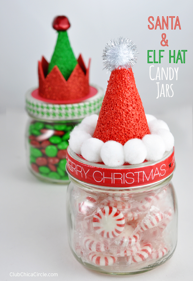 Holiday Candy Jars Homemade Gift Idea #MakeItFunCrafts