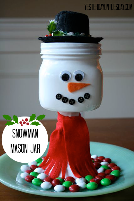 Snowman Mason Jar Craft