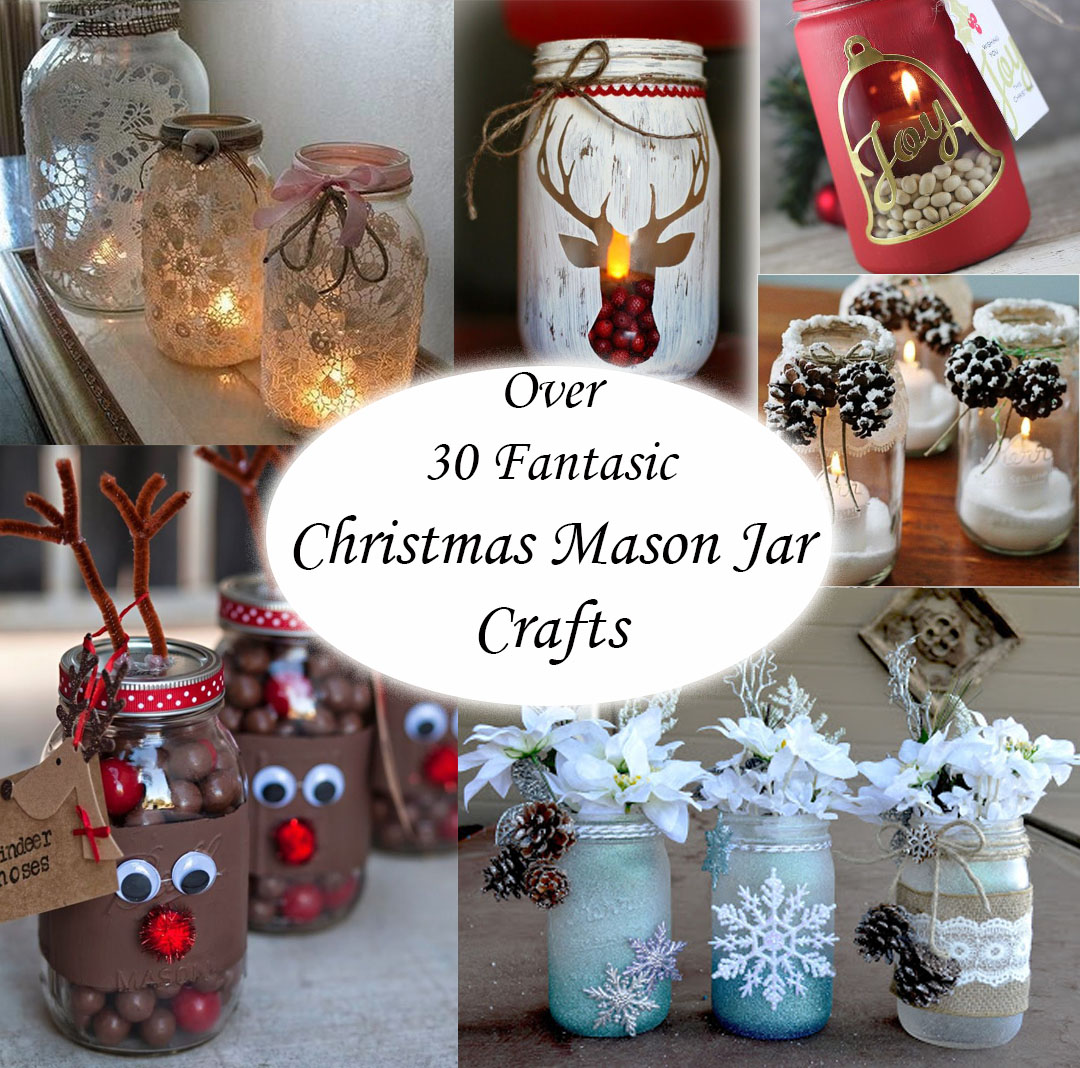 Mason Jar Christmas Display - Easy Mason Jar Christmas Decorations