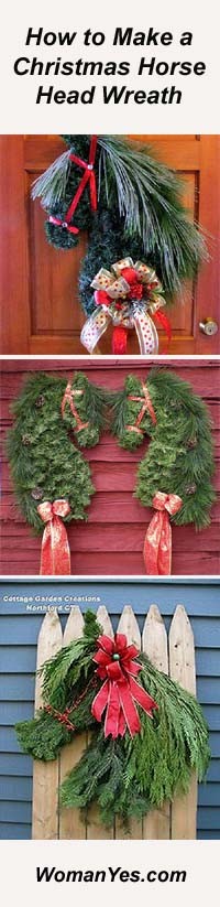 Horse Head Christmas Wreath Pictograph