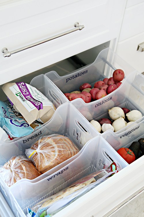 easy-tips-to-organize-the-kitchen-create-a-pantry-drawer-with-multi-purpose-labeled-bins-via-i-heart-organizing