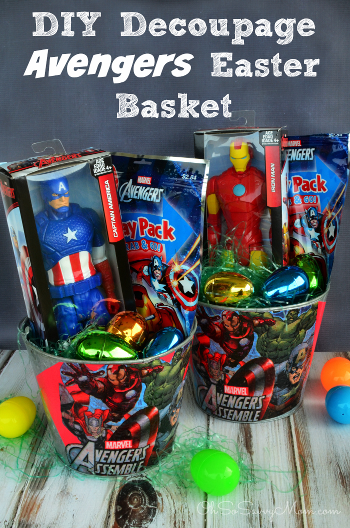 Decoupage-DIY-Avengers-Easter-Basket