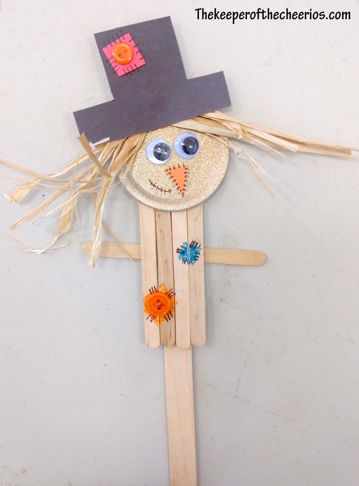 Scarecrow Popsicle Stick Craft - The Keeper of the Cheerios