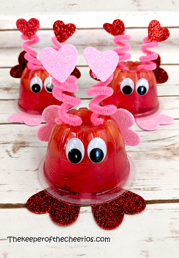 Valentine's Day love bug fruit cups or Valentine's Day snack