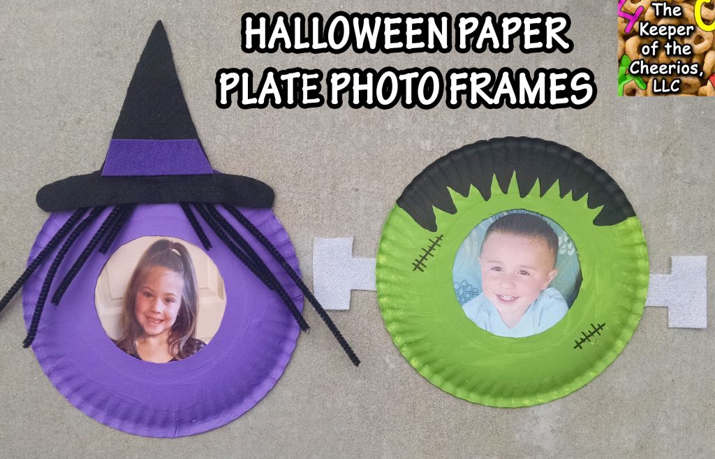 HALLOWEEN PAPER PLATE PHOTO FRAME The Keeper of the Cheerios
