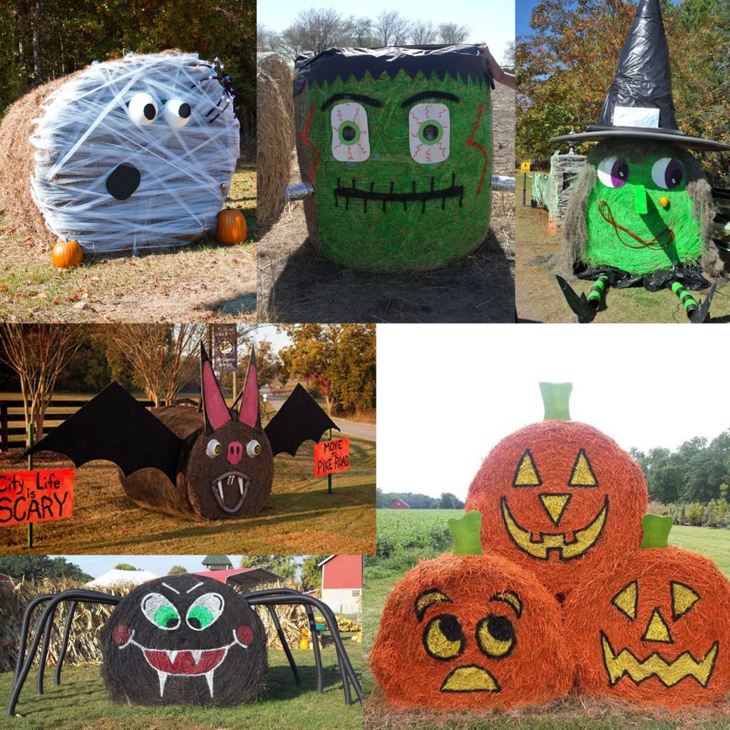 HALLOWEEN HAY BALE ART The Keeper of the Cheerios