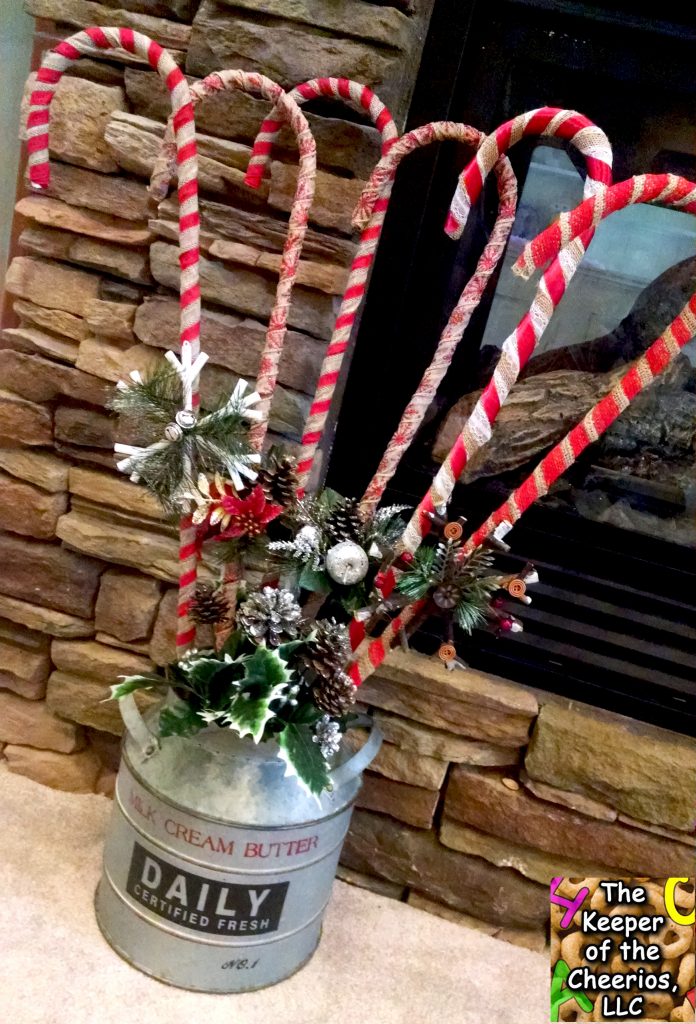 Burlap Wrapped Dollar Store Candy Canes The Keeper of the Cheerios