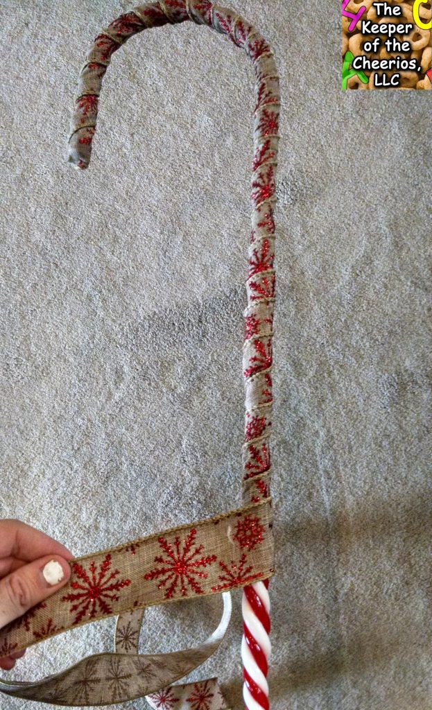 Burlap Wrapped Dollar Store Candy Canes The Keeper of the Cheerios
