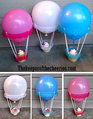 hot air balloon cupcake favors sm