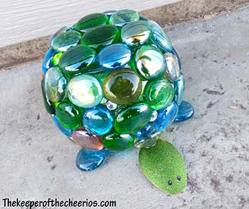 glass turtle yard art sm