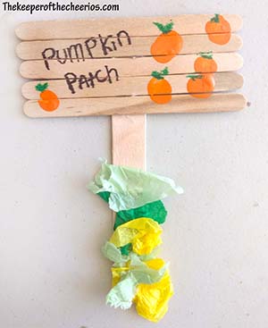 pumpkin patch popsicle stick craft sm