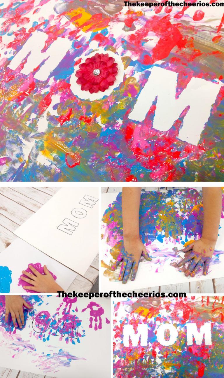 Finger Painted Mothers Day Craft - The Keeper of the Cheerios