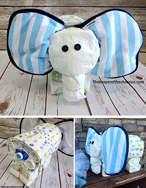 elephant diaper cake sm