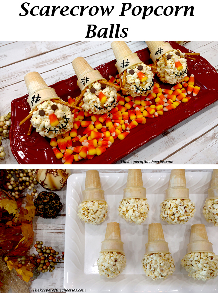 Silly Scarecrow popcorn balls