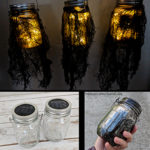 Spooky Lighted Halloween Mason Jars smmm