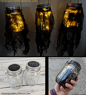 Spooky Lighted Halloween Mason Jars smmm