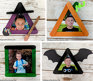 halloween craft stick photo frames sm