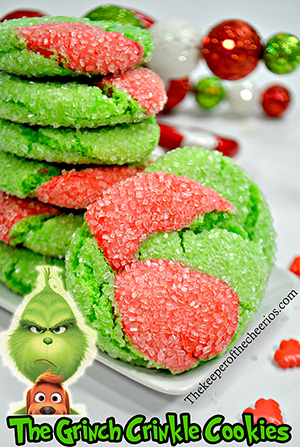Grinch Crinkle cookiessmm Grinch Crinkle cookiessmm
