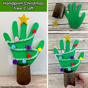 Handprint christmas tree smm