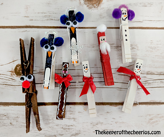 Christmas Clothespin Magnetic Card Holder The Keeper Of The Cheerios