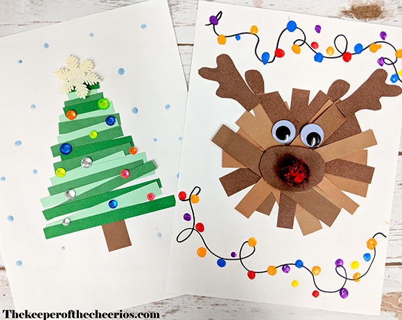 Paper Strips Christmas Crafts - The Keeper of the Cheerios