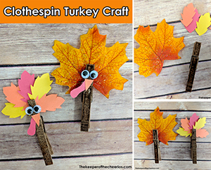 clothespin turkey craft sm