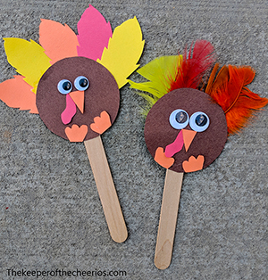 silly craft stick turkey sm