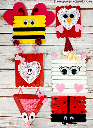 Valentine's Day Popsicle Stick Love Bug Craft for Kids