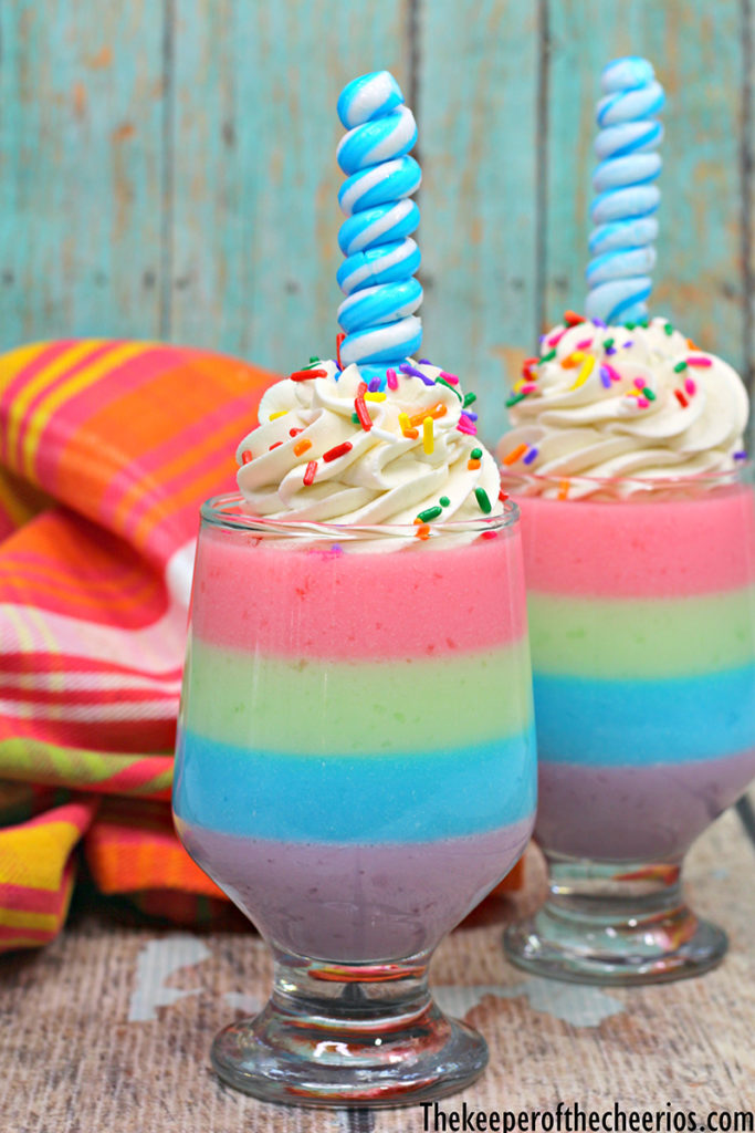 Unicorn Jello Dessert Cups The Keeper of the Cheerios