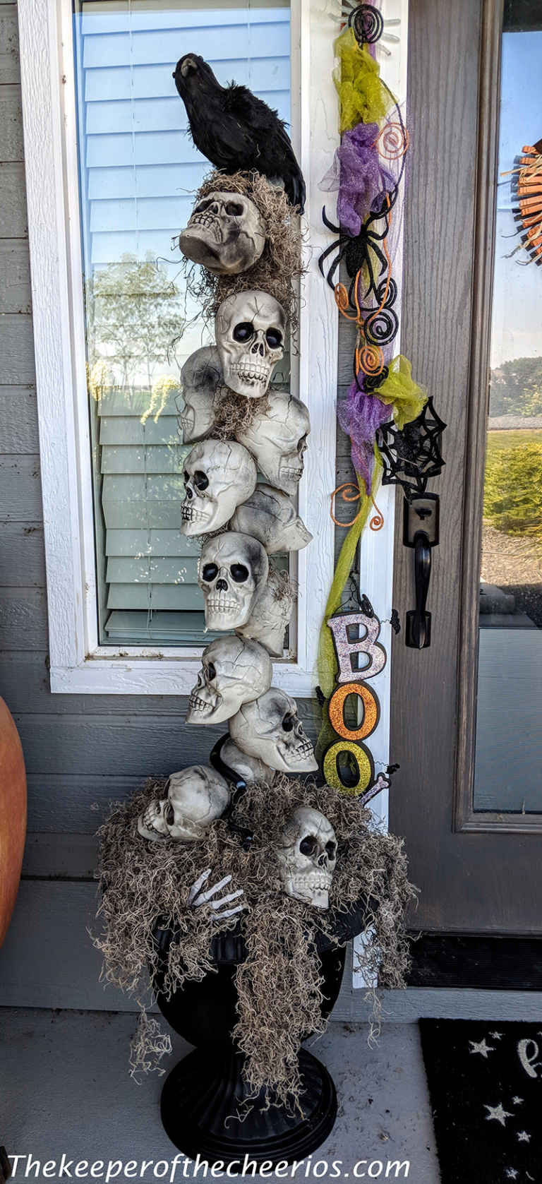 Skeleton Entryway Pots - The Keeper of the Cheerios