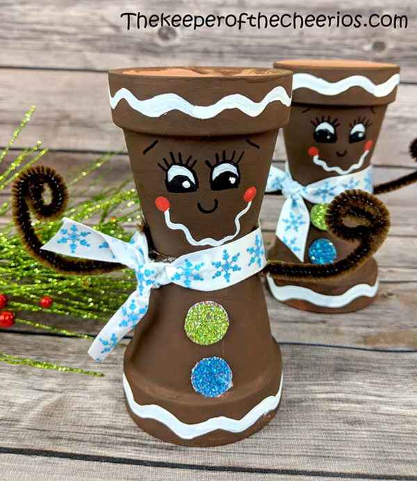 Mini Clay Pot Gingerbread Man The Keeper of the Cheerios