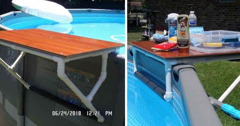 Above Ground Pool Side Table - The Keeper of the Cheerios