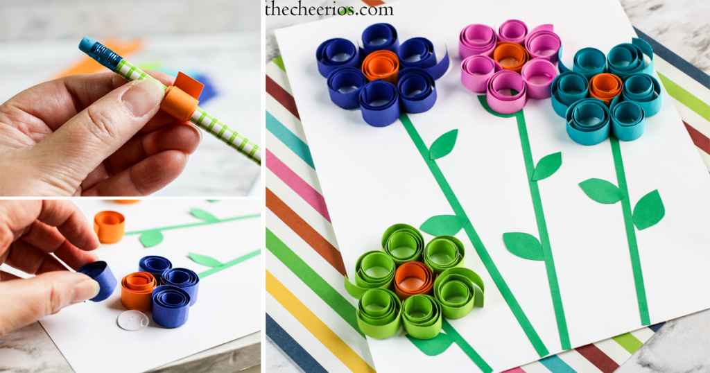 Curled Paper Spring Flowers The Keeper of the Cheerios