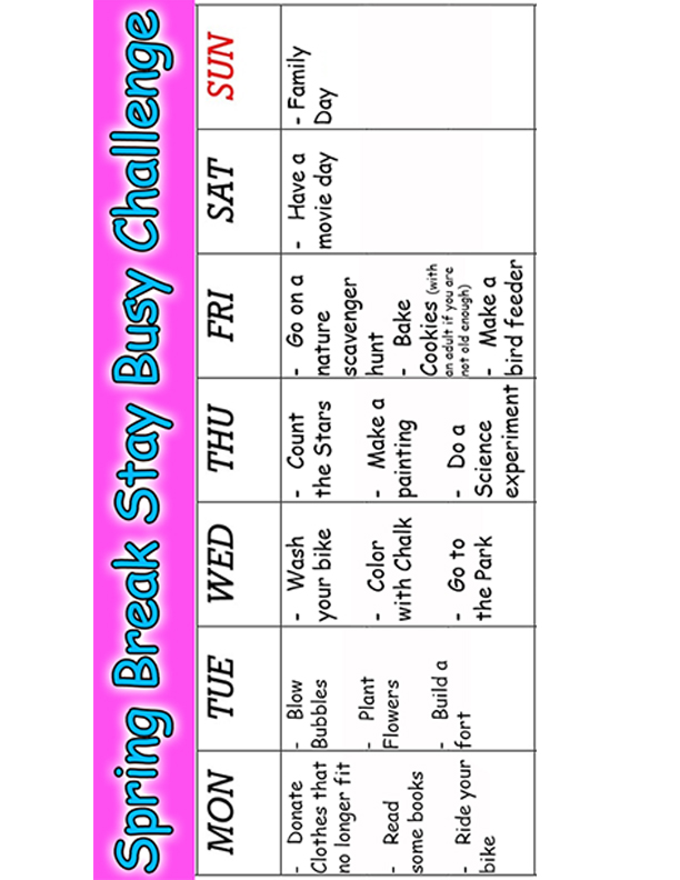 spring-break-keep-busy-challenge-printable