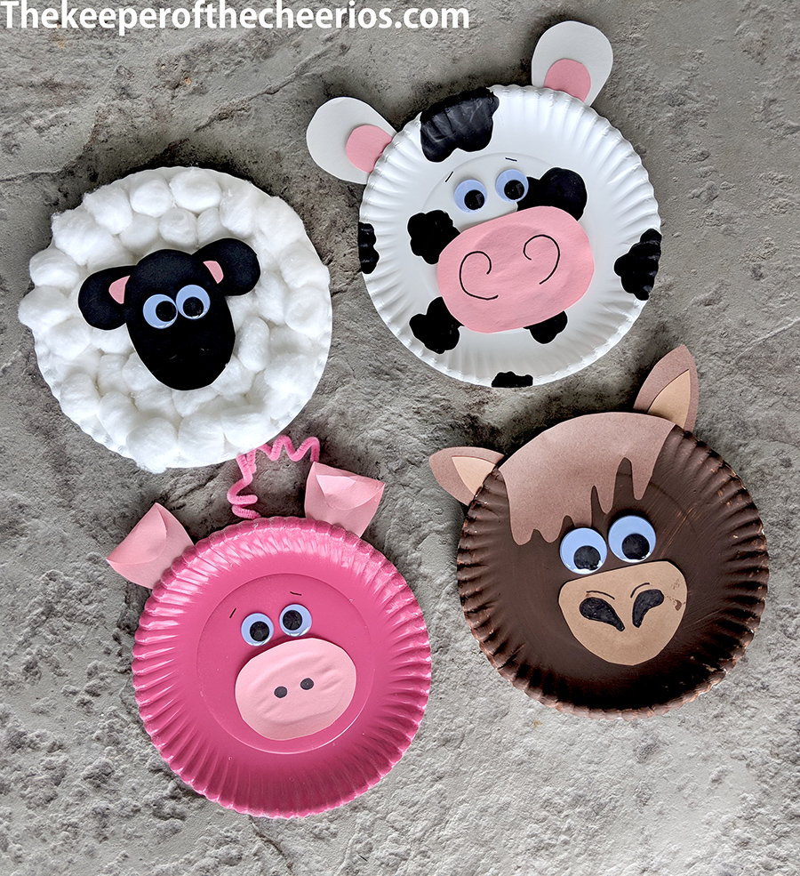 Paper Plate Farm Animals - The Keeper of the Cheerios