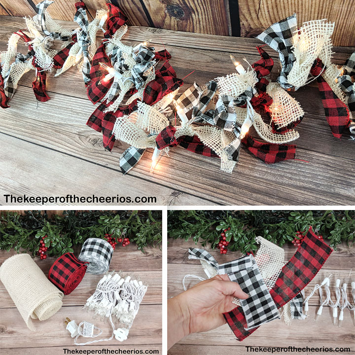 DIY Buffalo Plaid Up Garland - Keeper of the Cheerios