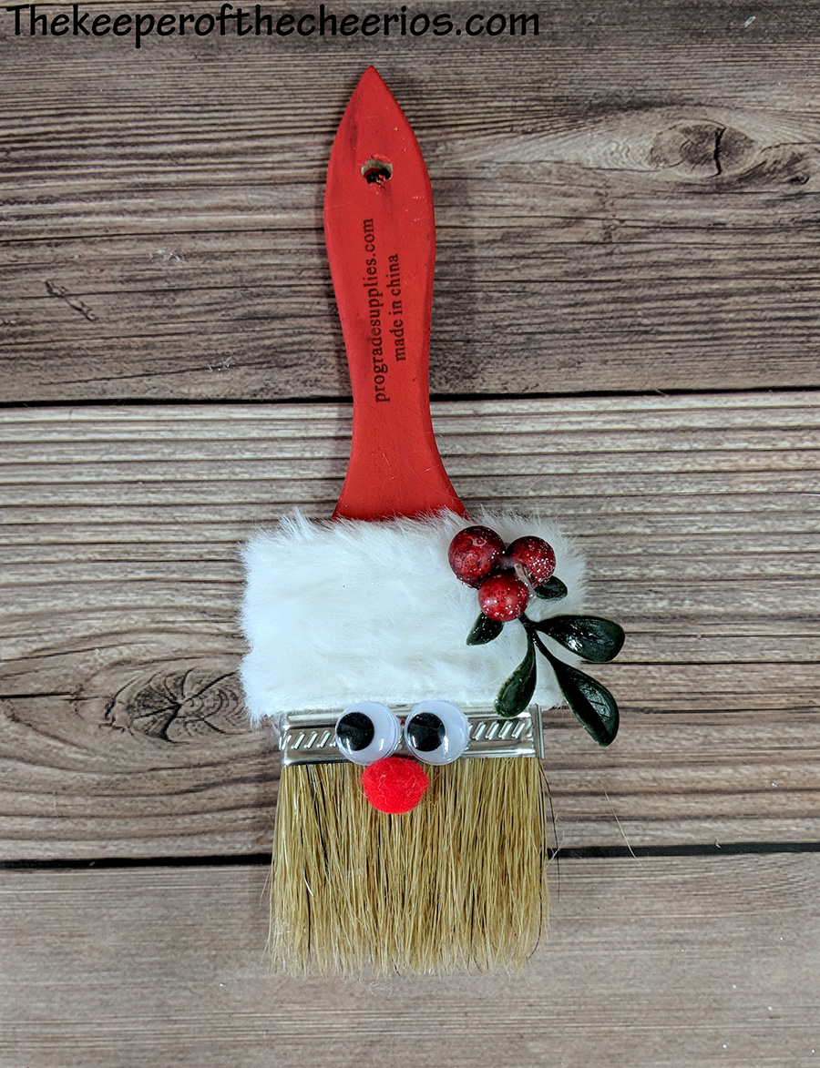 Paint Brush Santa Craft  DIY Santa Paintbrush Ornament