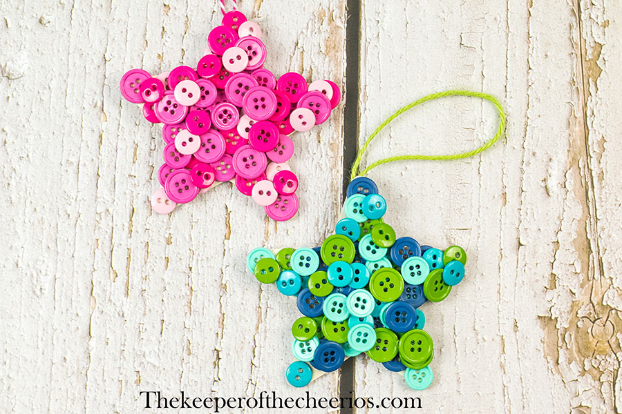 How to Make a Button Star Ornament