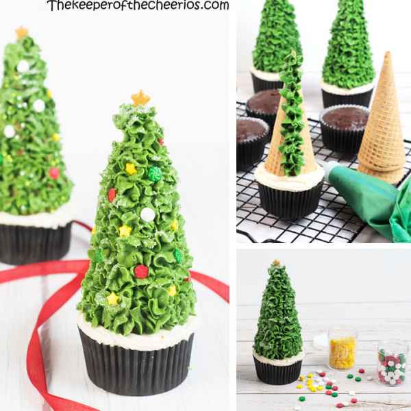 Christmas Tree Ice Cream Cone Cupcakes The Keeper of the Cheerios