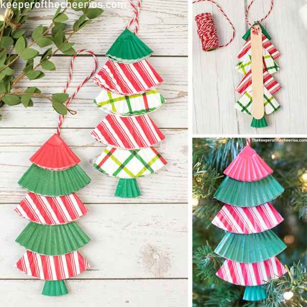 Cupcake Liner Christmas Tree Ornaments The Keeper of the Cheerios