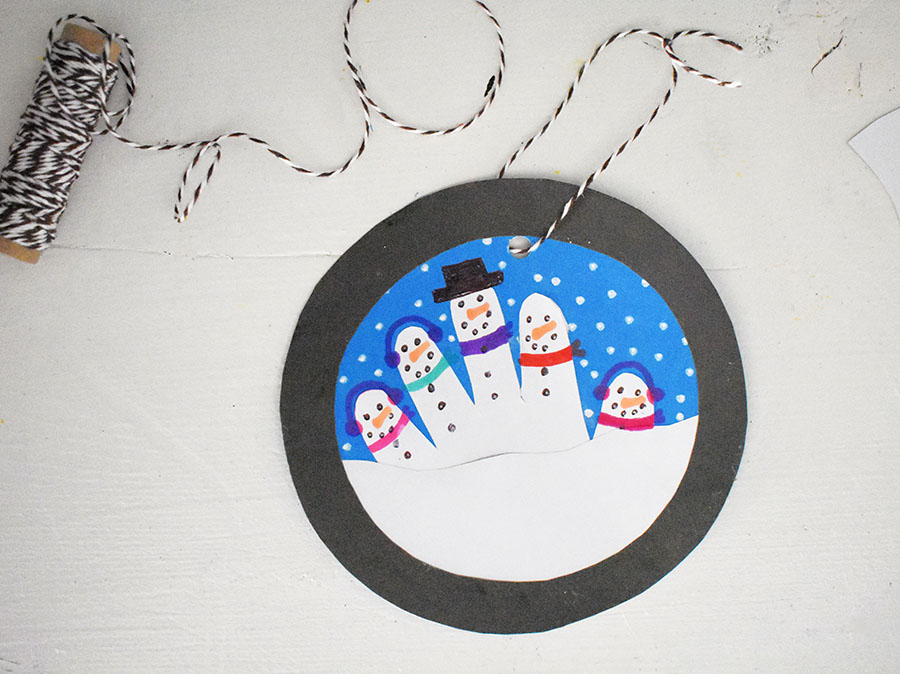 Handprint Snowman Ornament