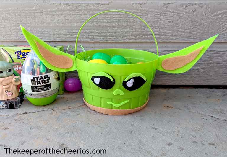 DIY Baby Yoda Easter Basket The Keeper of the Cheerios