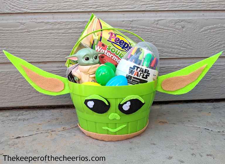 DIY Baby Yoda Easter Basket The Keeper of the Cheerios