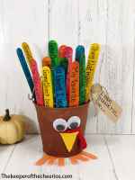 Thankful Turkey Bucket Craft - The Keeper of the Cheerios