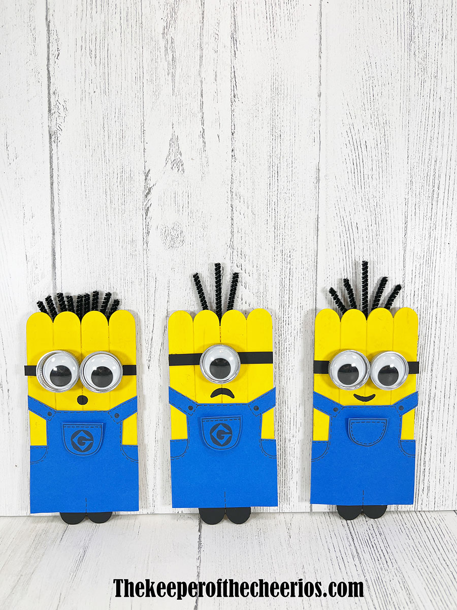 Dollar Store Craft Stick Minions Craft - The Keeper of the Cheerios